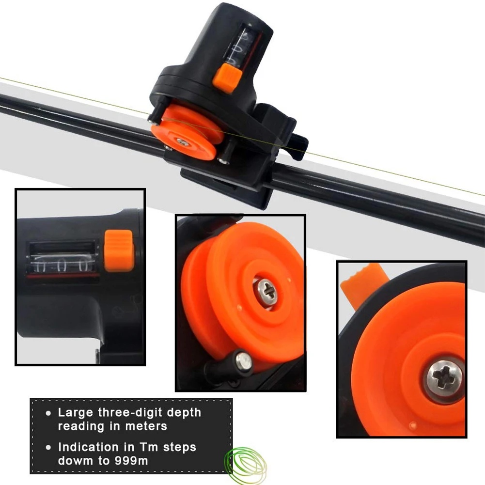 Ferramenta de Pesca Novo 6cm Pesca Linha Profundidade Finder Contador Enfrentar Comprimento Calibre Equipamento Ferramenta 2021 1 Pçs 0-999m 8 Esporte e Lazer