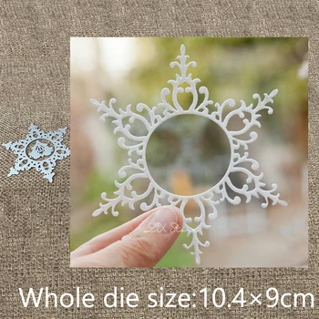 

New Design Craft Metal stencil mold Cutting Dies Hexagonal snowflake frame scrapbook die cuts Album Paper Card Craft Embossing