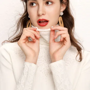 

Women's Sweatshirts Autumn Round Gray Neck Long Sleeve Hoodies Sweatshirt Women Tops