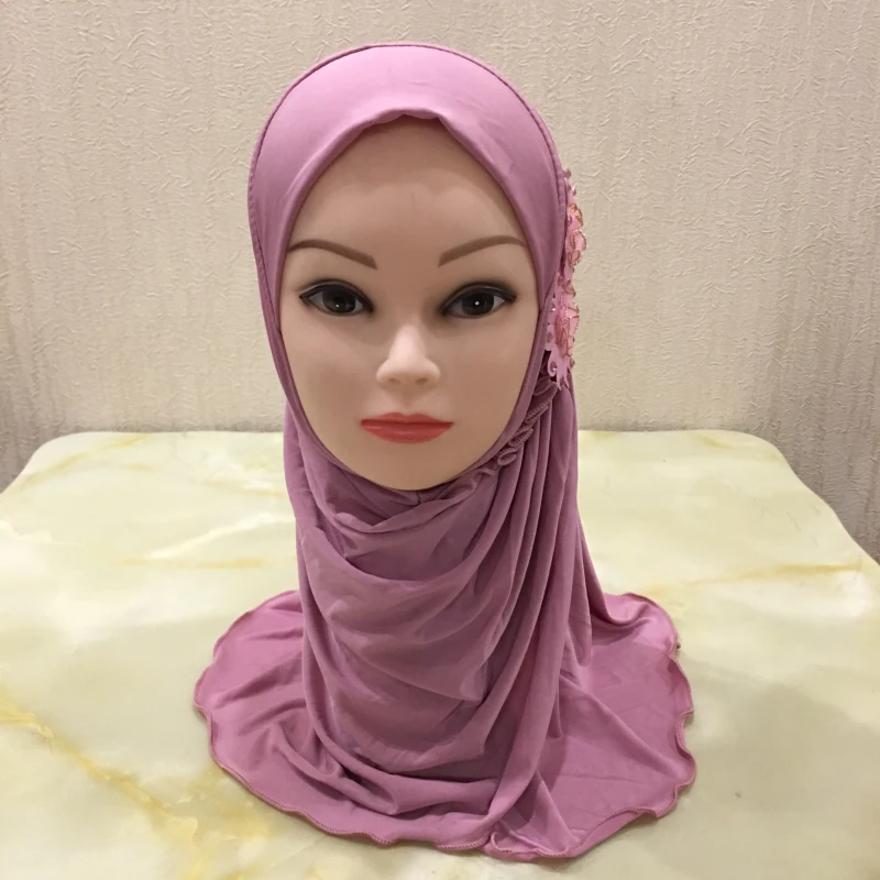 Dromiya мусульманские дети хиджаб для девочки исламский, арабский головной убор шарф головной платок полная крышка шапочка для молитвы аксессуары 2-7 лет