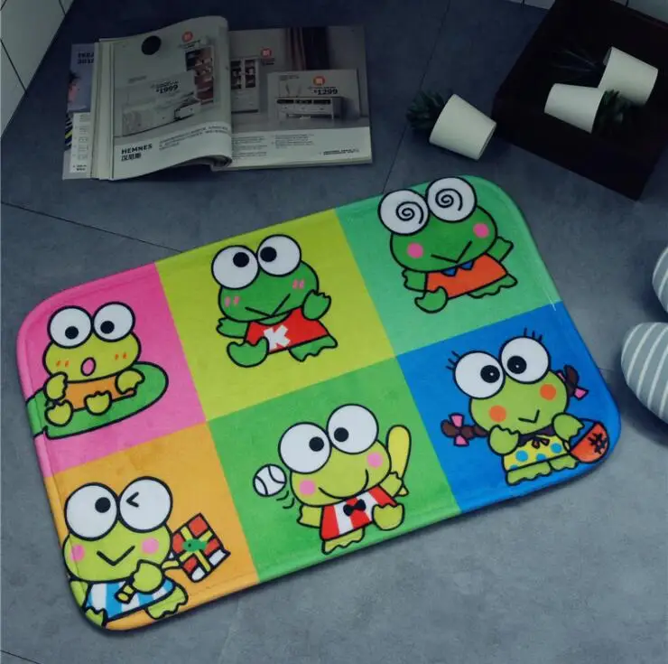 Мультяшный плюшевый коврик для ног Keroppi Frog двери ковер плюшевая игрушка
