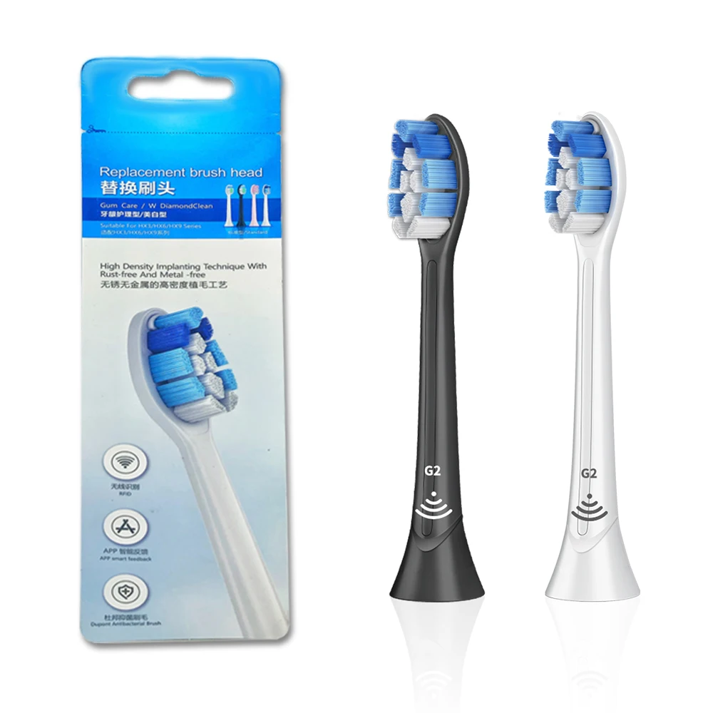 

12 Pcs Oral Care Electric Replacement Tooth Brush Heads Compatible With Philips Sonicare RFID Chip Smart Brush HX6511 HX9140
