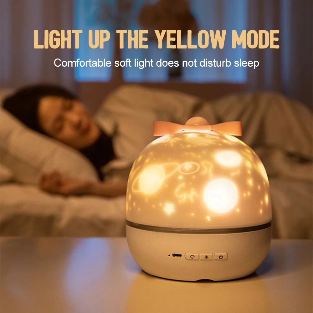 

Music Projector Night Light Chargeable Universe Starry Sky Rotate LED Lamp Colorful Flashing Star For Kids Valentine'S Day Gift