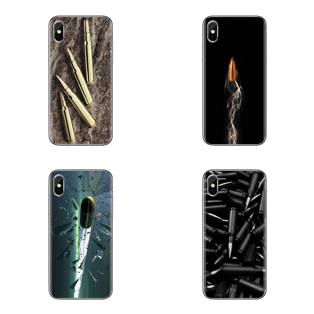For Xiaomi Mi4 Mi5 Mi5S Mi6 Mi A1 A2 5X 6X 8 9 Lite SE Pro Max Mix 2 3 2S Many Gold Bullets gun Bullet Soft Transparent Cases |