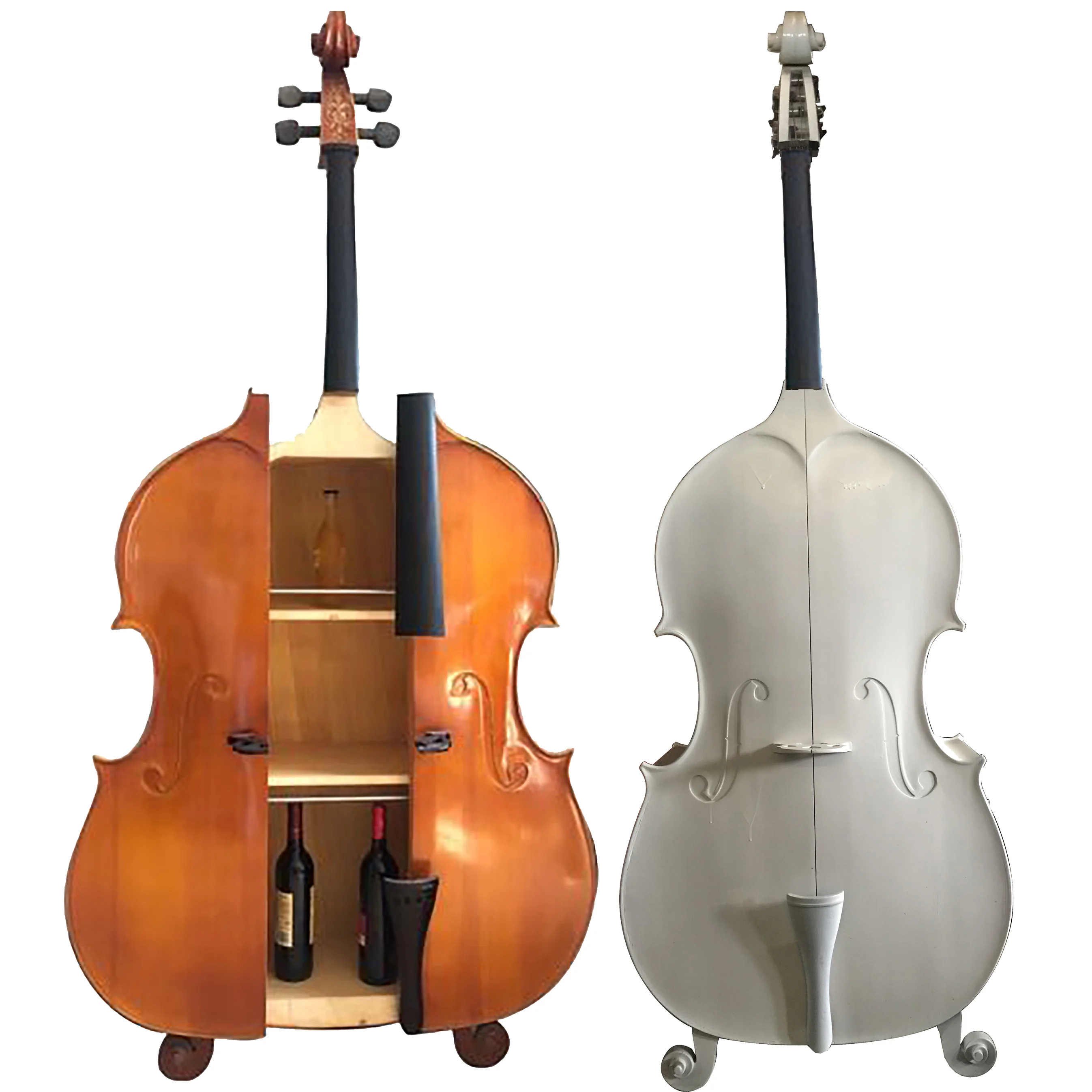 

Advanced Art 3/4 Upright Double Bass Wine Cabinet High Level Solid Wood Double Bass Many Colors Contrabass Wine Cabinet