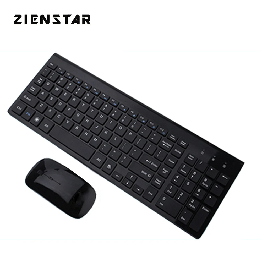 Zienstar английская буква 2,4G Беспроводная клавиатура мышь комбо с usb-приемником для Macbook, компьютера ПК, ноутбука, ТВ-приставки и Smart tv