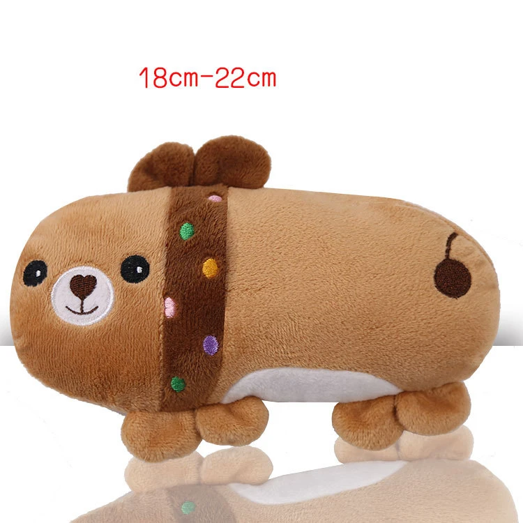 brown bear Животные игрушки Мультяшные собачки набитый крякающий питомец игрушка милый плюшевый пазл для собак кошка жужжащий скрипач игрушка для домашних животных - Цвет: brown bear