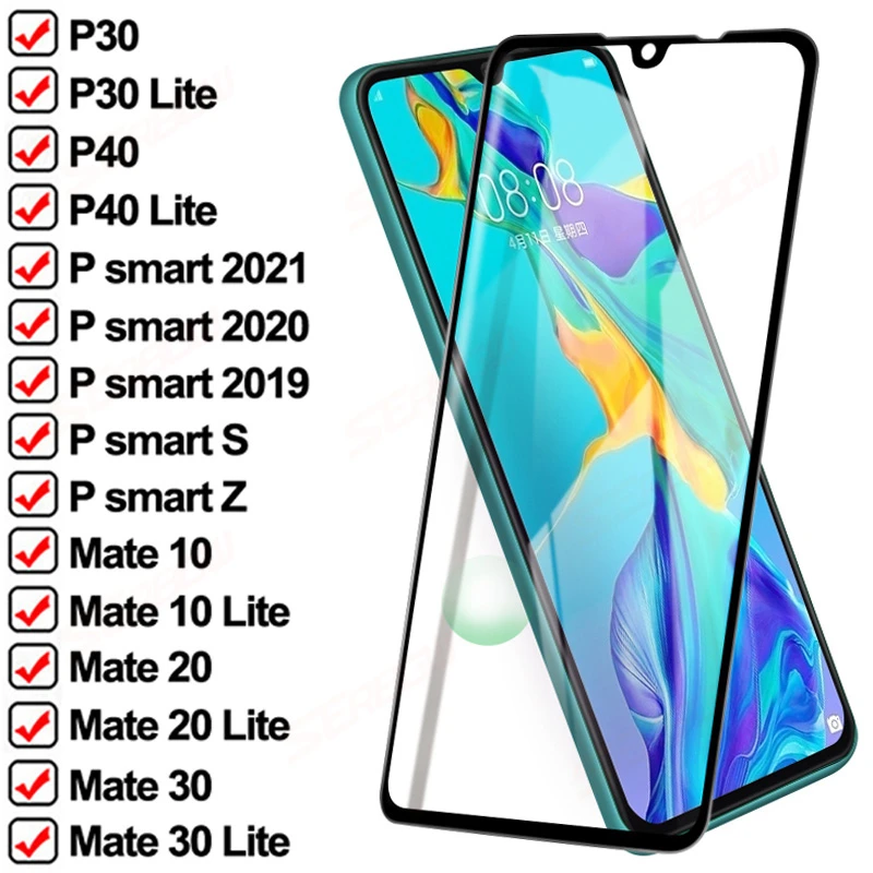 mobile protector 11D Full Protection Glass For Huawei P30 P40 Lite P smart S Z Psmart 2019 2020 2021 Tempered Screen Protector Mate 10 20 30 Film iphone screen protector