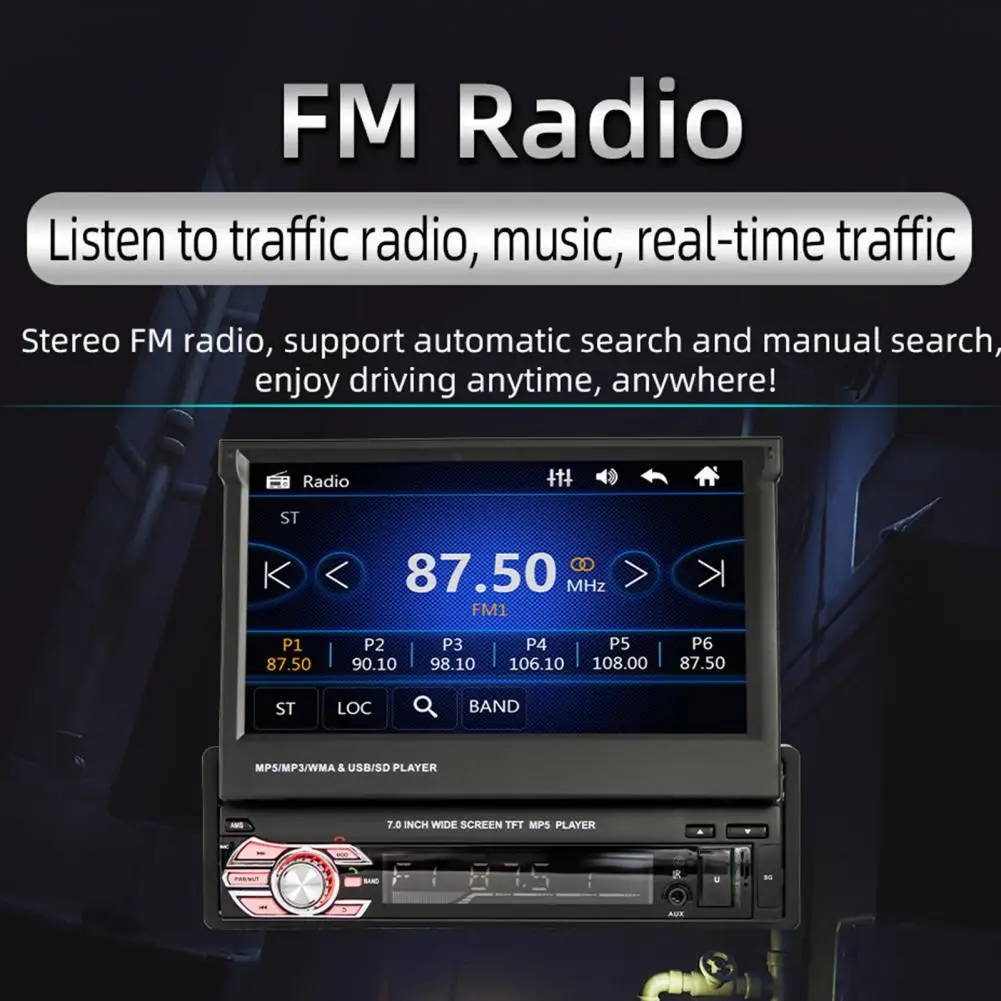9601GS Car MP5 Player 7inch HD Foldable Screen GPS Navigation Bluetooth Auto Multi-media Player Car electronic Accessories