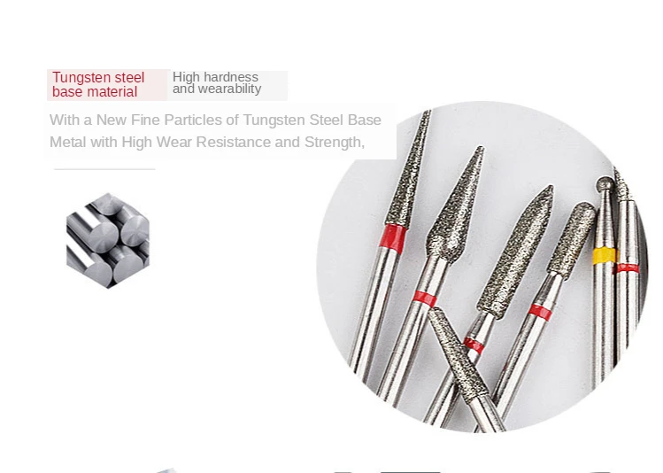 Description Picture 4 of item30 Pcs/Set Carbide Milling Cutter For Manicure Removing Gel Varnish Burr Nail Drill Bits Kits