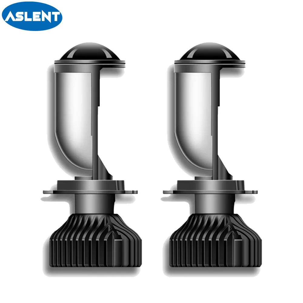 

ASLENT auto H4 mini led lens headlight bulbs projetor head lamp dipped beam high beam lamp for auto 70w 6000k white light