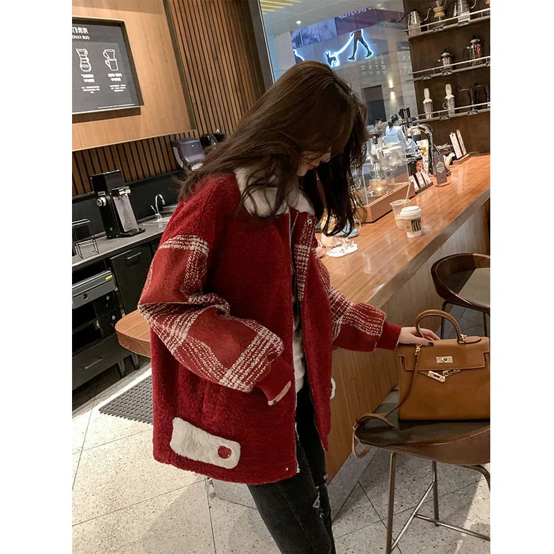 

Small Fragrant Ventilation Network Red Lamb Plush Short Coat Women's 2019 Autumn And Winter New Style Fur Korean-style Versatile