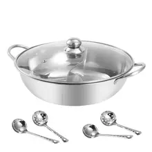Горячий горшок утолщение бульон бытовой нержавеющей стали горячий горшок бассейна Электромагнитная специальная печь Ming горячий горшок суп горшок
