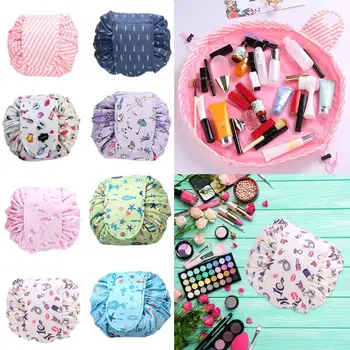 

Large-capacity Cosmetics Bags Pure Color/Cartoon Pattern Women Drawstring Storage Bags Makeup Organizer for Travel