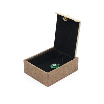 

Brown Retro Linen Copper Coin Tassel Wooden Sign Lettering Jewelry Pendant Bracelet Ring Long Chain Box For Wemen Birthday Gift