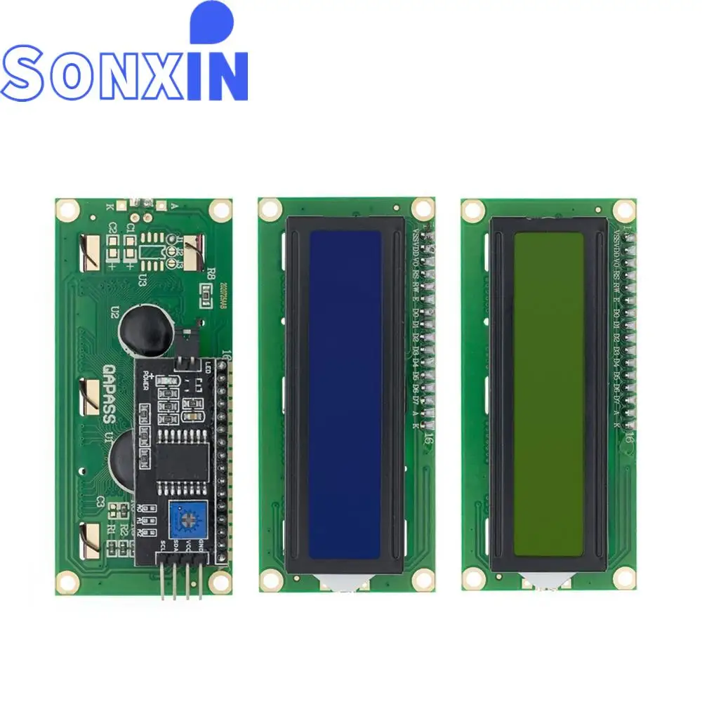 LCD1602 1602 LCD Module Blue / Yellow Green Screen 16x2 Character Display PCF8574T PCF8574 IIC I2C Interface 5V for arduino | Инструменты