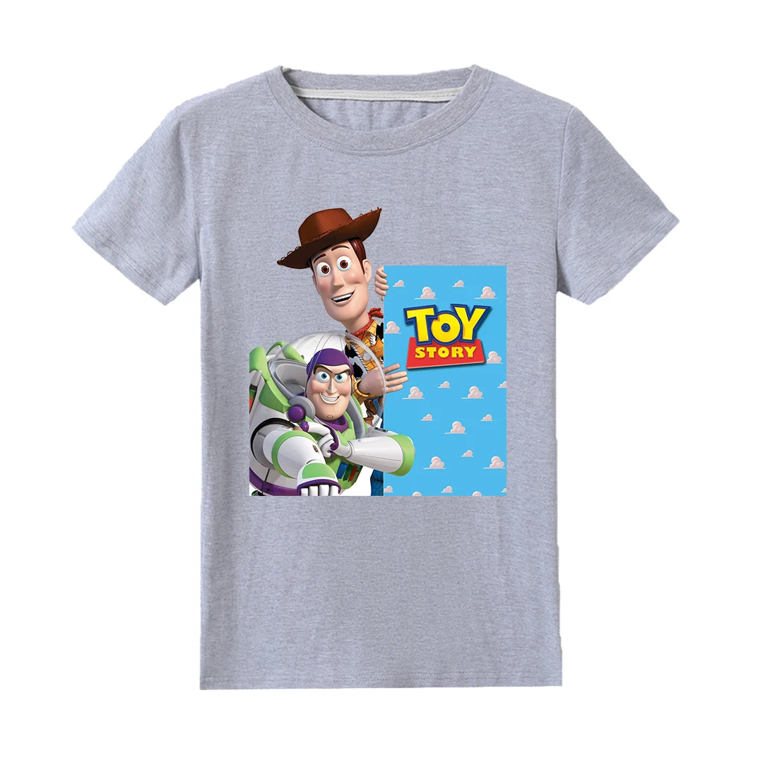 T1170-gray В году, новые свитшоты Toy Story 4 Топы, детская одежда с героями мультфильмов футболки с длинными рукавами для маленьких мальчиков и девочек Рождественская Толстовка с капюшоном - Цвет: T1170-gray