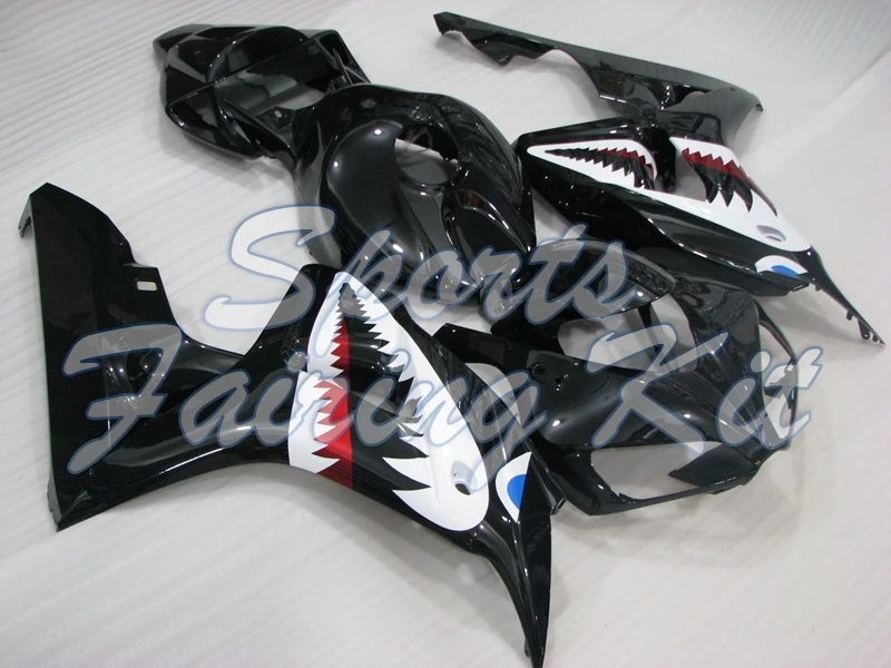 Обтекатели для CBR 1000RR 2006 2007 Black Shark мотоцикл обтекатель CBR1000RR 07 2007|Полные комплекты