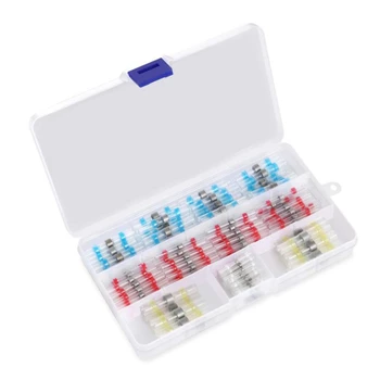 

160PCS Solder Seal Wire Connectors Kit, Heat Shrink Butt Connectors, Waterproof and Insulated Electrical Wire Terminals