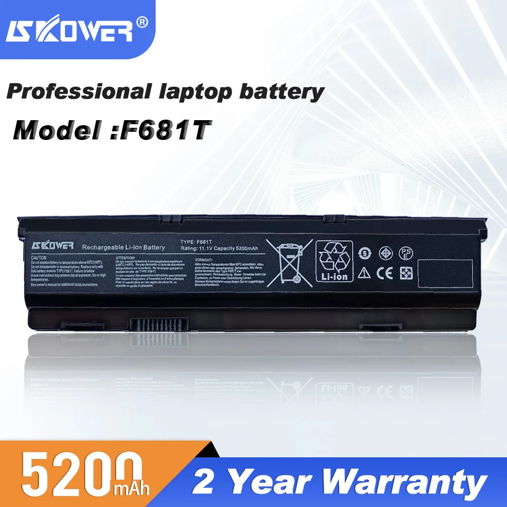 Аккумулятор SKOWER F681T для ноутбука Dell Alienware M15X P08G D951T SQU-722 SQU-724 T780R 312-0210 11 1 В/5200 мА · ч |