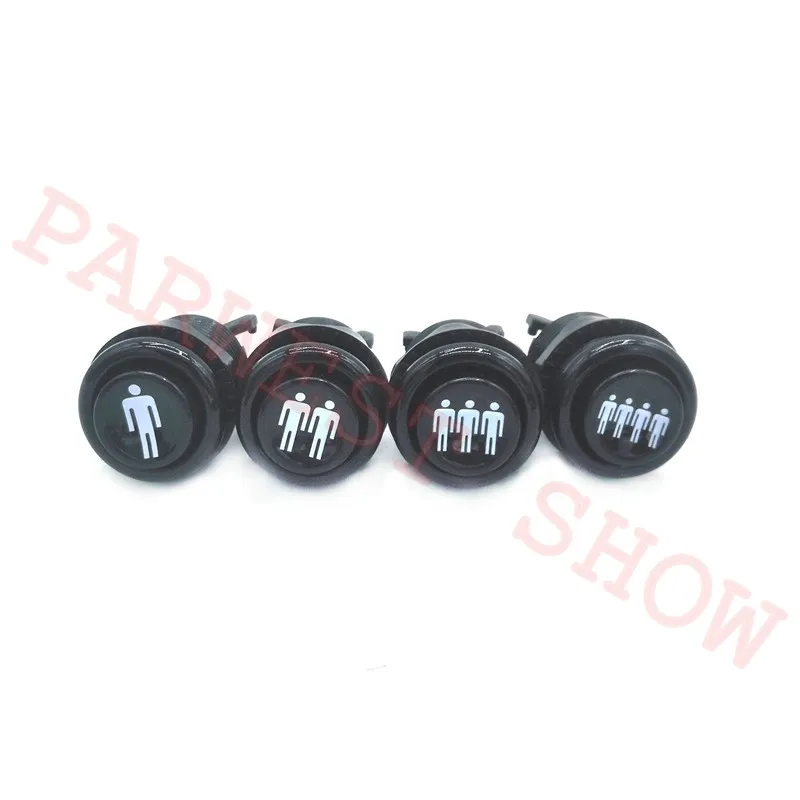 

1PC Black Long Push Button Happ Button For Arcade Machine Accessory/1P&2P start American push buttons for Jamma Machine Parts