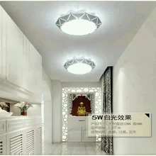 Светодиодный светильник с кристаллами для коридора и входа, креативный потолочный светильник для гостиной, современный минималистичный круглый встраиваемый светильник