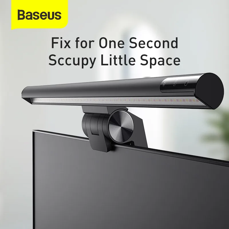 Lâmpada de Mesa Luz da Tela Baseus Computador Portátil Pendurado Barra Luz Monitor Lcd Lâmpada Estudo Leitura Usb Led - Imagem 4