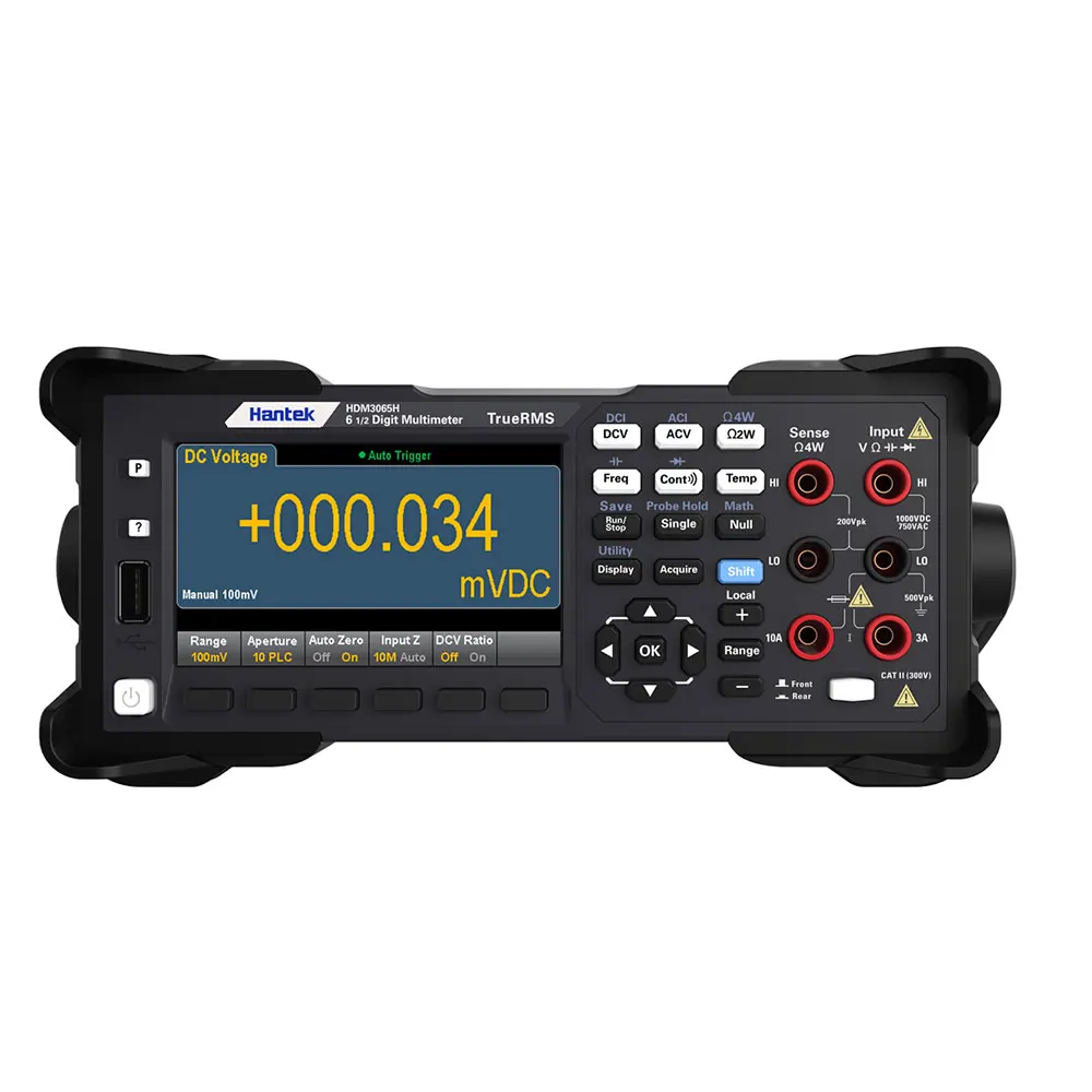 Hantek HDM3065 6 1/2 디지털 멀티미터 True RMS AC DC 전압 전류 테스터 미터 4.3 인치 LCD 디스플레이 데스크탑 멀티미터