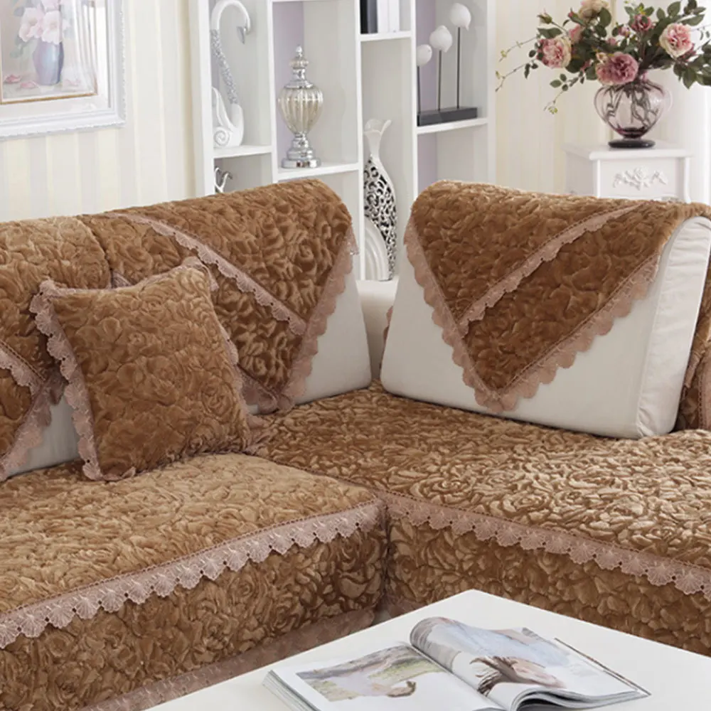 Два и три дивана Чехлы мульти-размер простой диван-чехол твердая диванная подушка для гостиной SA47007 - Цвет: 3