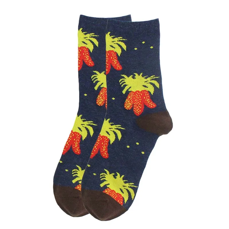 WPLOIKJD креативные фруктовые закуски с рисунками животных Забавные милые носки для женщин в студенческом стиле с мультяшными разноцветными хлопковыми носками женские носки
