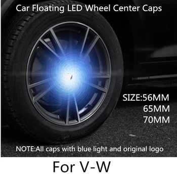 

4PCS Emblem Hub Light Car Floating Illumination Wheel Caps LED Light Wheel Center Cover Lighting Cap For V-olkswag-en Styling