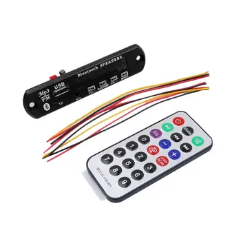 

Portable Wireless Bluetooth MP3 WMA Decoder Board with Remote Control Support AUX TF Card USB FM Radio For Car Accessory