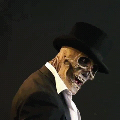 Halloween skeleton mask front view