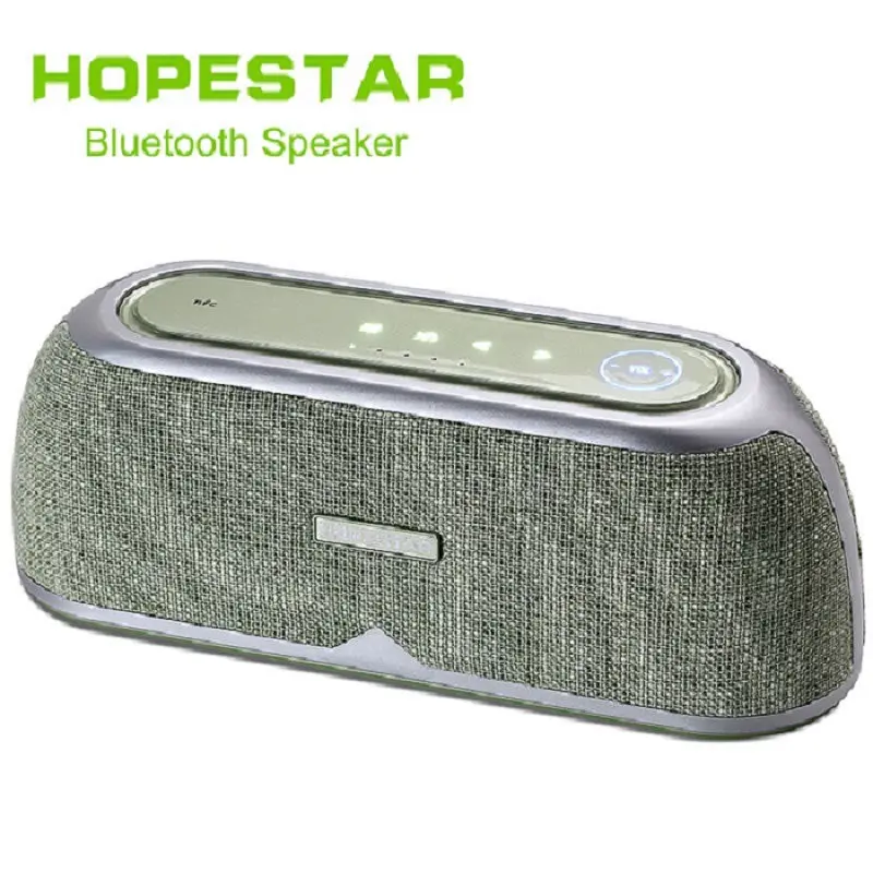 HOPESTAR A4 Настольный bluetooth динамик высокой мощности высококачественный беспроводной динамик HIFI подарок сенсорный NFC - Цвет: green