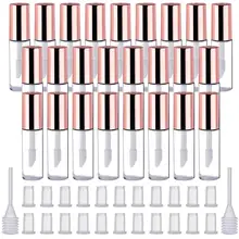 25 adet 1.2 mL gül altın boş dudak parlatıcısı tüpleri konteynerler temizle Mini doldurulabilir dudak balsamı şişeleri dudak DIY makyaj lipgloss tüp