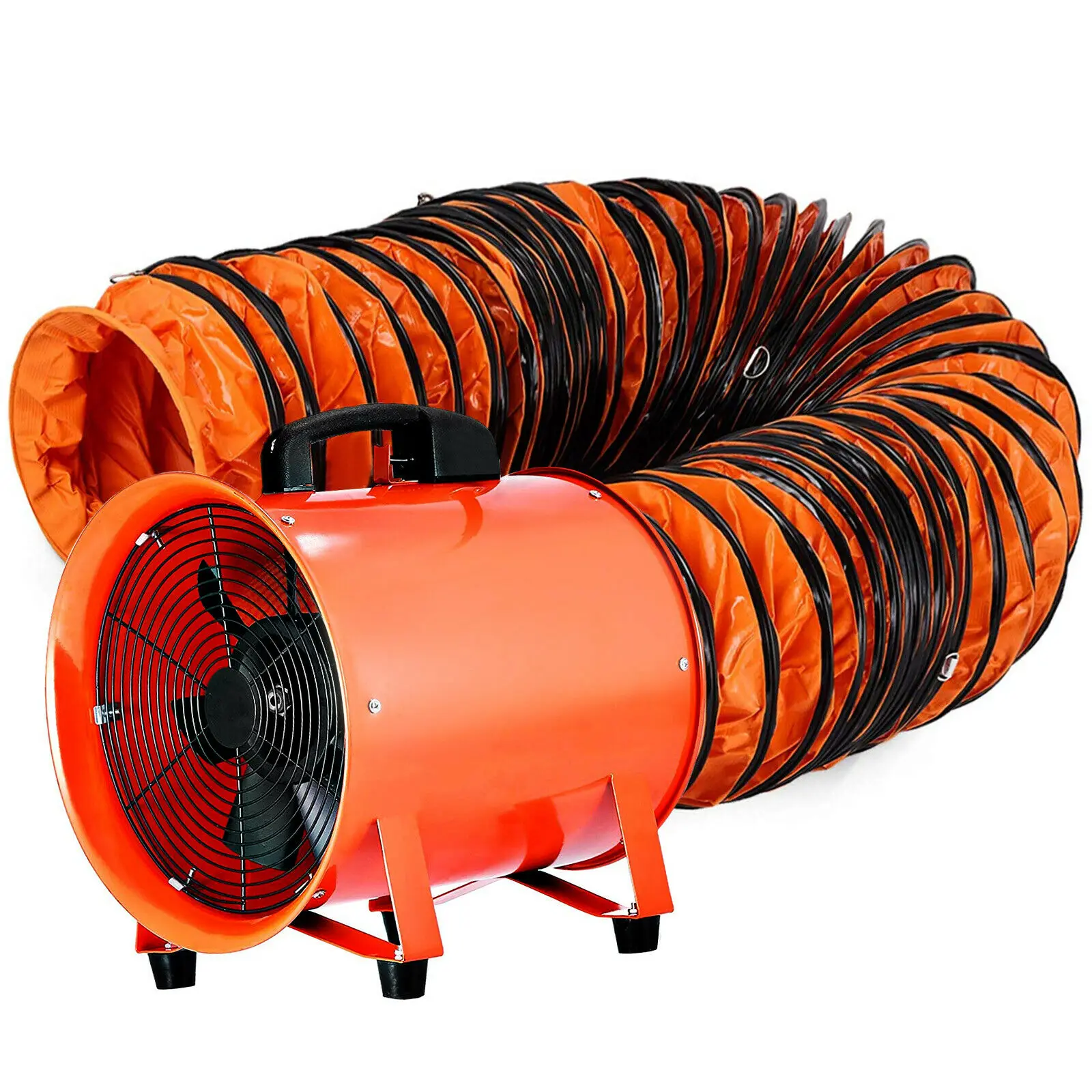 Dust Extractor Ventilation Fan 250mm Portable 6m Ducting Workshop Fume Blower 