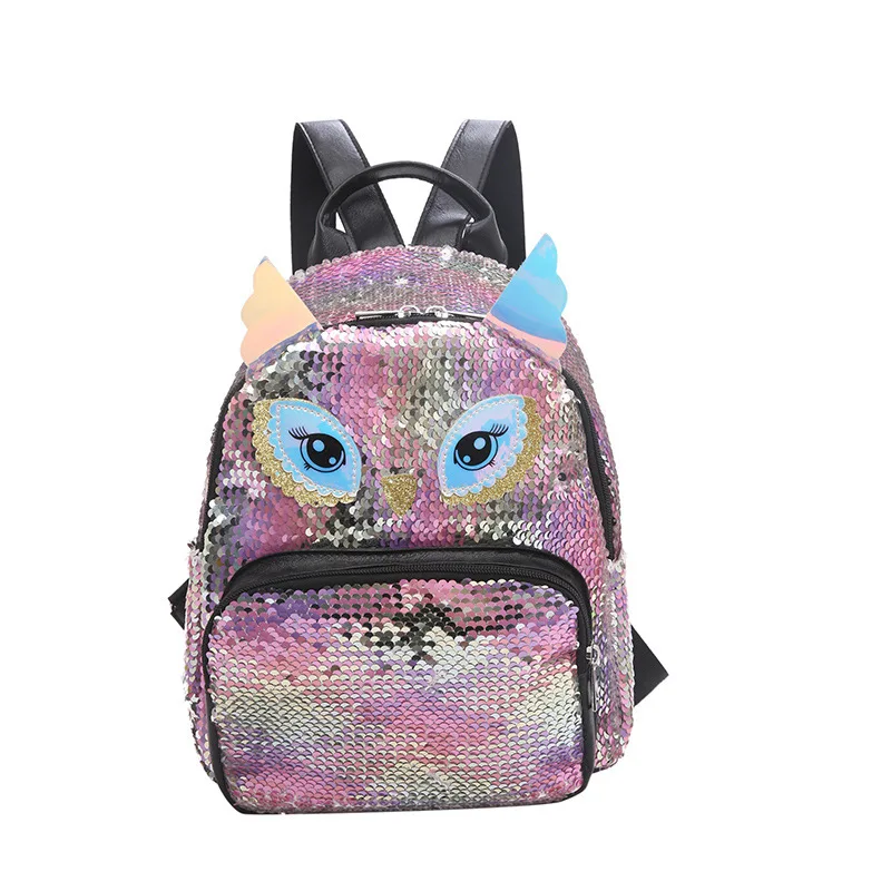 

Fashion Girls bag Cartoon Sequin Backpack Hit Color School Bag Solid School Backpack Tote Bags Student Satchel