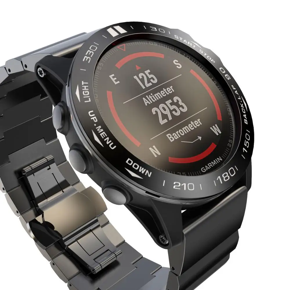  Bezel Ring Styling Frame Case for Garmin Fenix 5x 5xPlus 3 3HR Smart Watch Stainless Steel Cover An - 4000444341946