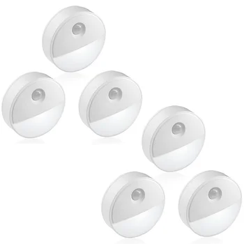 

6Pcs Motion Sensor LED Novelty Lighting Sensitive Wall Ceiling Night Light Cabinet Lamp for Hallway Pathway 2Led Novelty Lightin