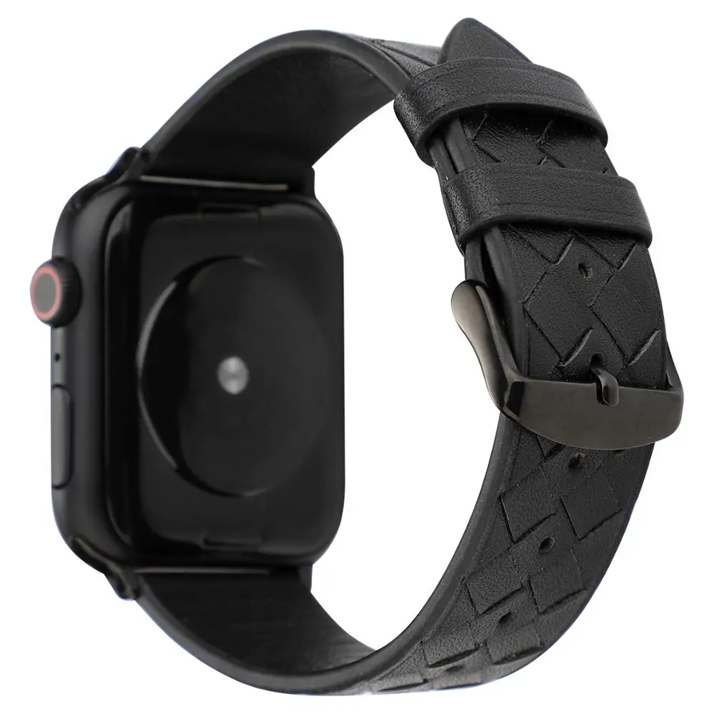Ремешок кожаный спортивный для Apple Watch 5 4 3 2 1 44 мм 40 42 38 | Наручные часы