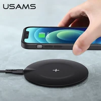 USAMS Light Wireless Charger For iPhone 12 Pro Max 11  X XR Charger 15W Fast Charger For iPhone 12 Mini Ultra Thin Charger Fast