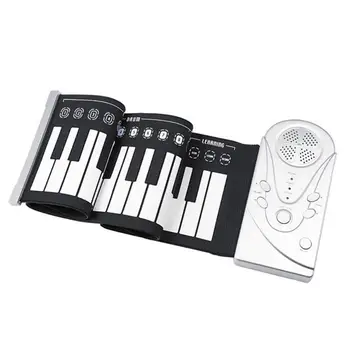

Portable Flexible Roll Up 49 Keys Digital Keyboard Kids Piano Built-in Speaker External Headphones and DC Power Supply