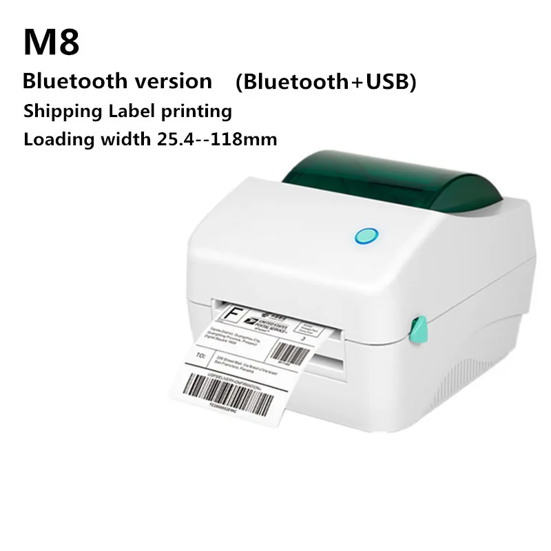 mini printer peripage M8 Shipping Label 2-4 Inch Express Waybill Product Price Barcode QR Code Sticker 25.4-118mm USB Bluetooth Thermal Printer mini pocket thermal printer Printers