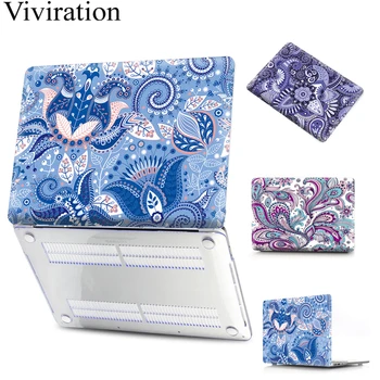 

Floral Pattern PVC Laptop Replace Cover Shell For Apple MacBook Air Pro Retina 11 12 13 15 With Touch Bar Women Tablet Hard Case