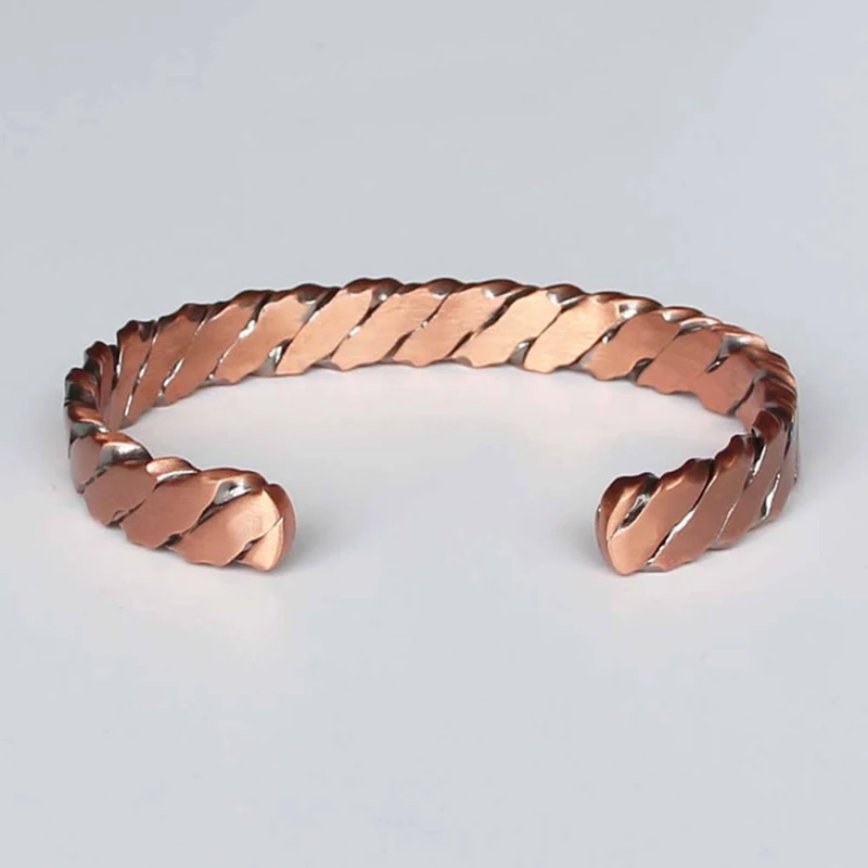Oktrendy women copper bracelet bangle with magnets 3000 Gauss with 6 pcs magnets japanese magnetic cuff bracelet