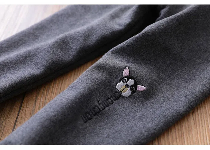 Wechat/деловые AliExpress товары; Детские Бархатные леггинсы Wang теплые штаны с рисунком детские леггинсы INS