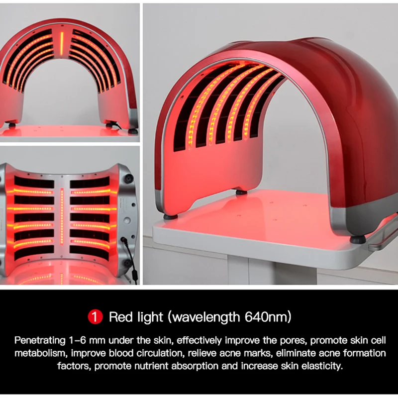 Новейший светодиодный светильник, четыре цвета, лампа для терапии, фототерапия, динамический инструмент для красоты, акне, PDT, цветная маска, фотонное устройство для омоложения