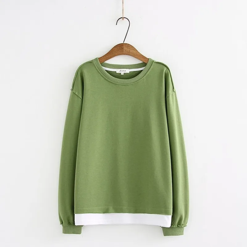 

Plus Size XL-3XL Women's Pullover Long Sleeve Spring Sweatshirts Oversized Tops