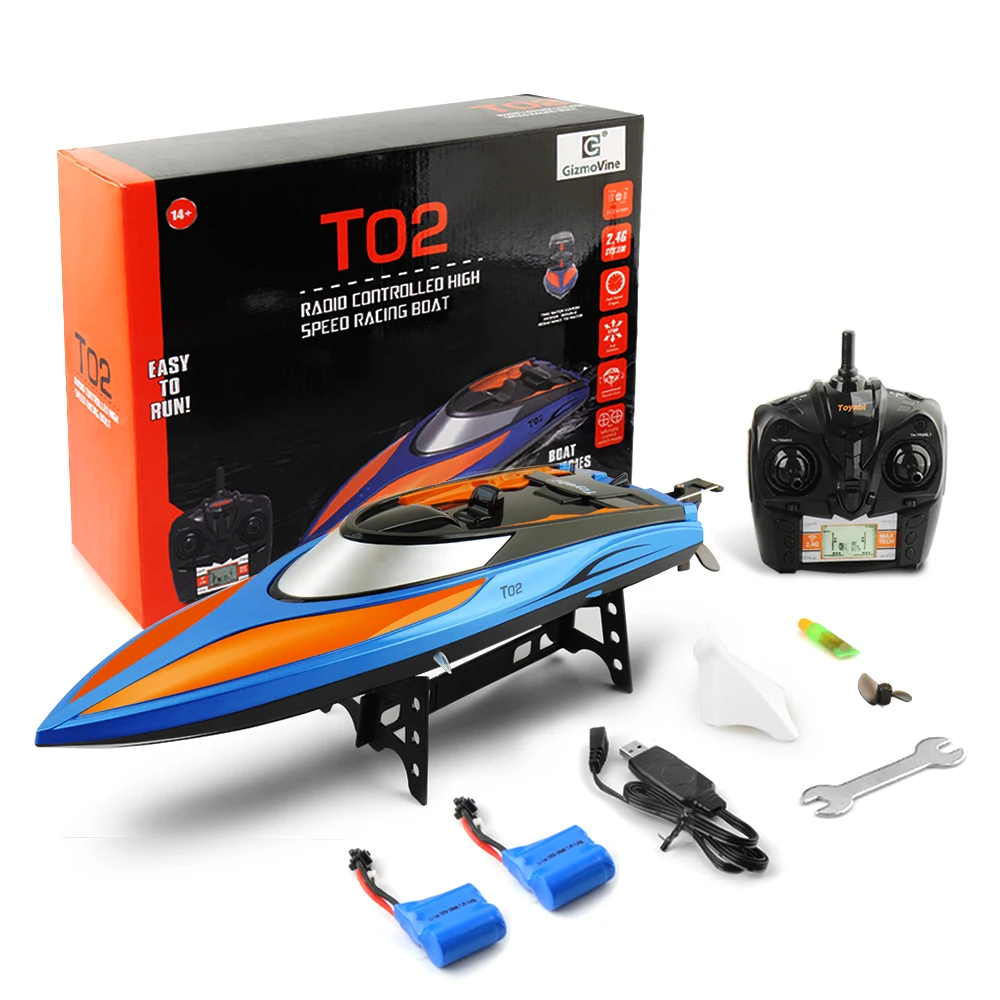 

30km/h High Speed RC Boat 2.4GH 4 Channel Remote Control Boat with LCD Screen Pool Toys as Gifts for kids