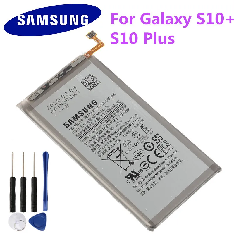SAMSUNG оригинальная EB-BG975ABU 4100 мА/ч батарея для Samsung Galaxy S10 плюс + SM-G975F/DS SM-G975U G975W G9750